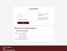 Tablet Screenshot of learn.arabacademy.com